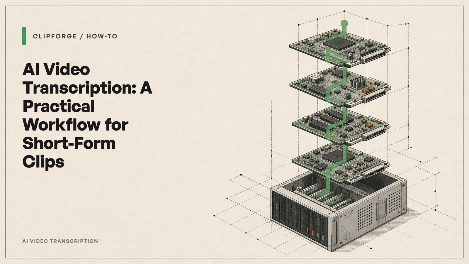 AI Video Transcription: A Practical Workflow for Short-Form Clips
